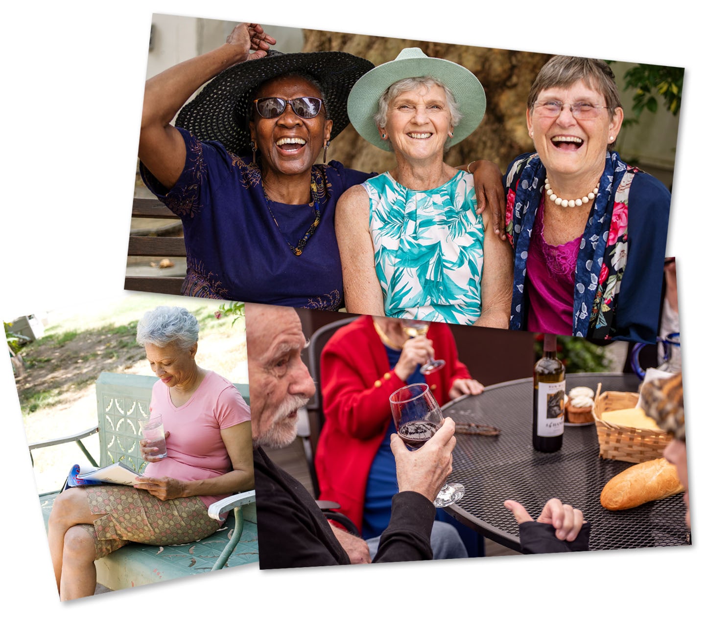 Tri Court in Kent - collage of seniors laughing and having a great time